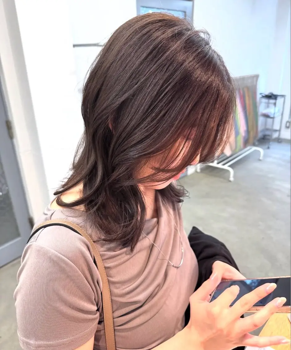 ミディアム カラー ヘアカラー 坂本 圭太朗のヘアスタイル
