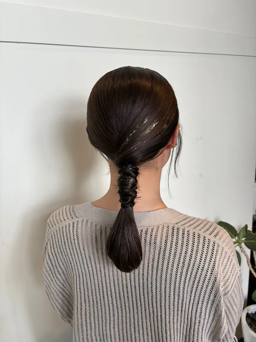 ミディアム ヘアアレンジ ヘアセット 高橋 乙葉のヘアスタイル