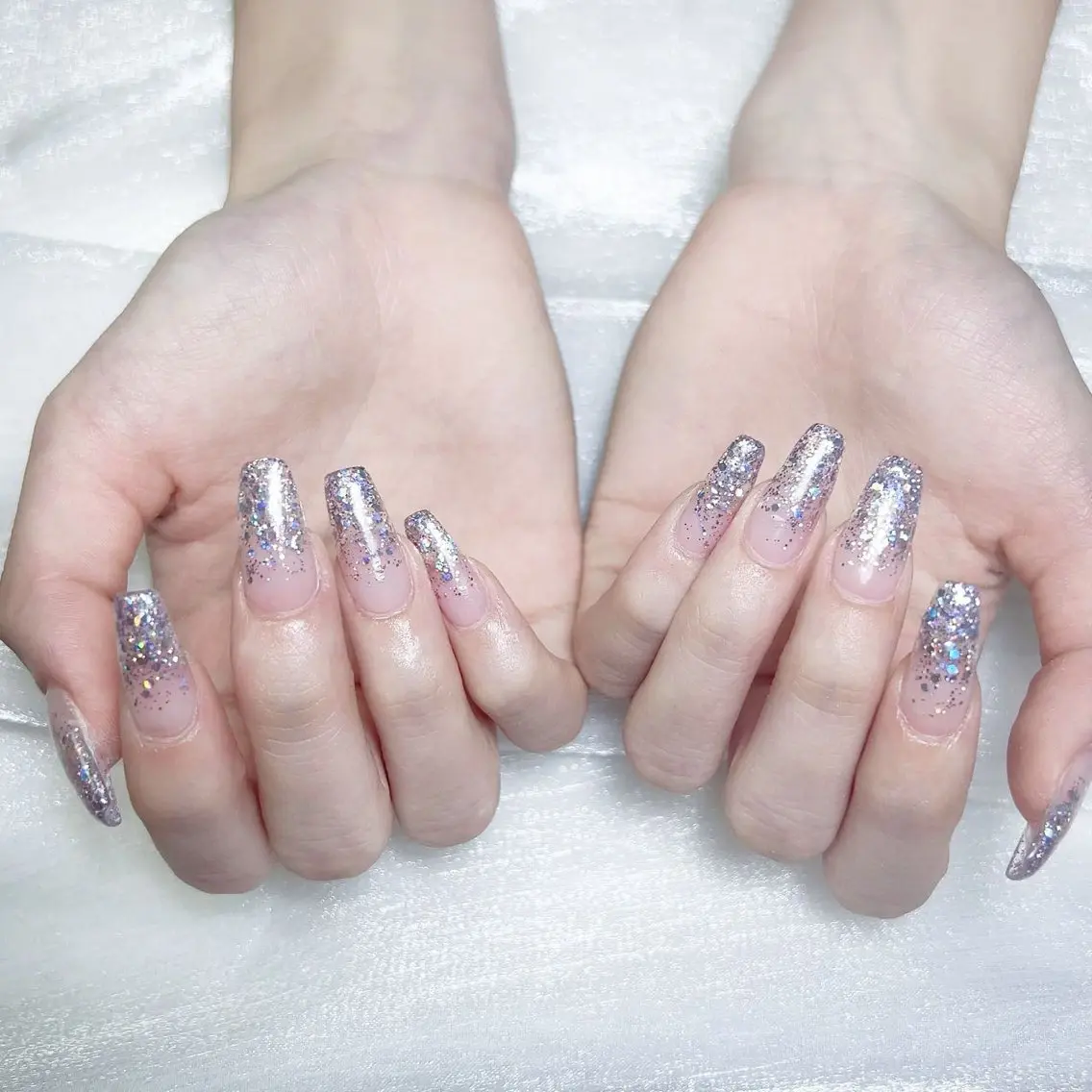 メンズ ネイル グラデーション ラメ(グリッター) ラメグラデーション ハンドネイル Nail salon 木にいるのネイルデザイン