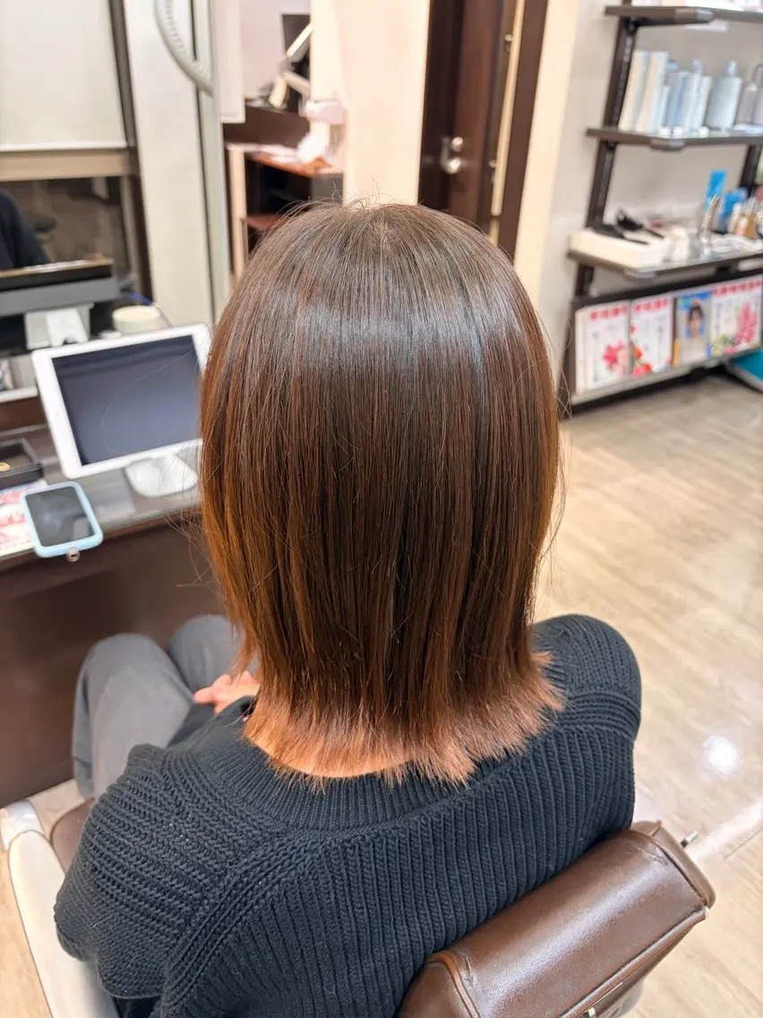 セミロング カット 縮毛矯正 小野 幡ヶ谷/モデル募集中のヘアスタイル