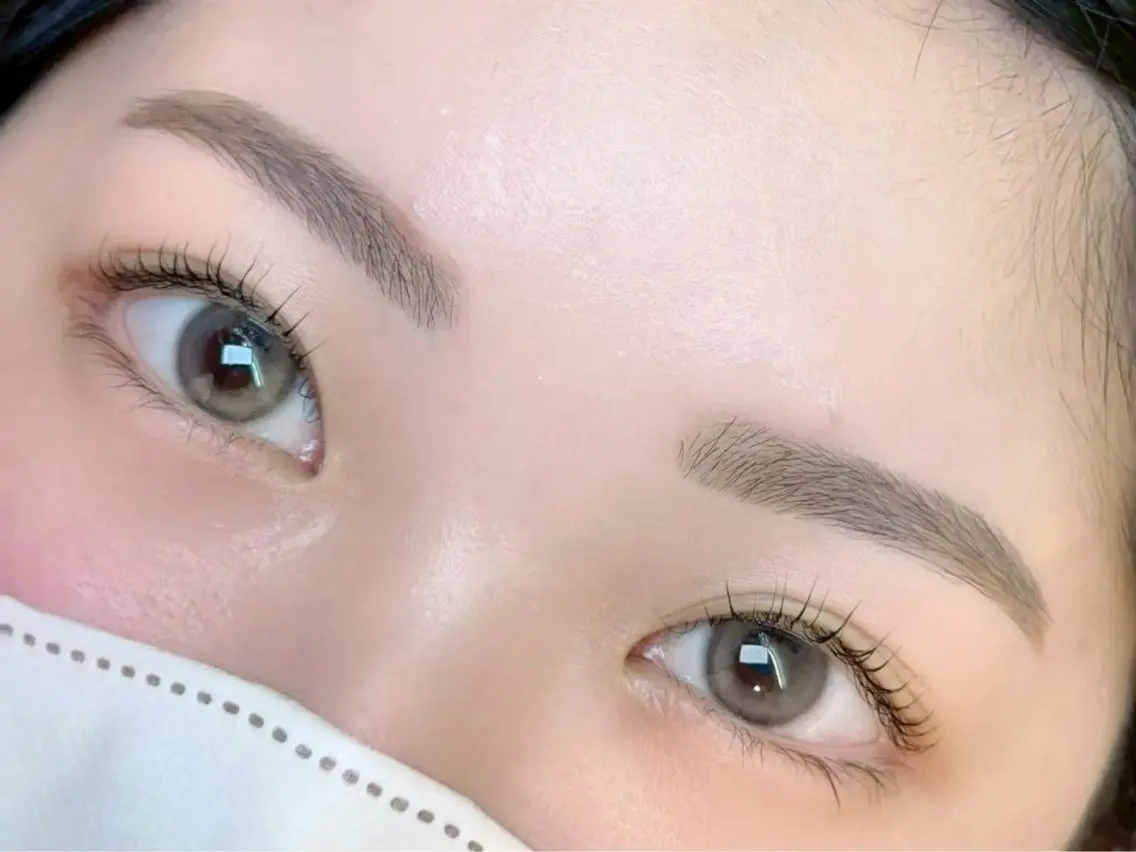 🧡眉毛ワックス＋まつ毛(韓国ロット)パーマ【アイシャンプー付き】モデル🧡¥5500の写真