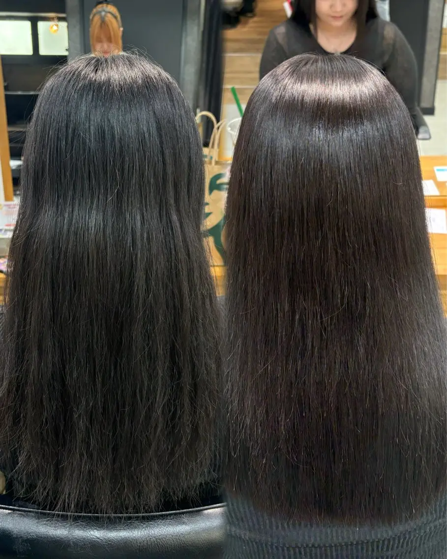 セミロング 縮毛矯正 縮毛矯正 カラーモデル募集 🤍momoha🤍のヘアスタイル