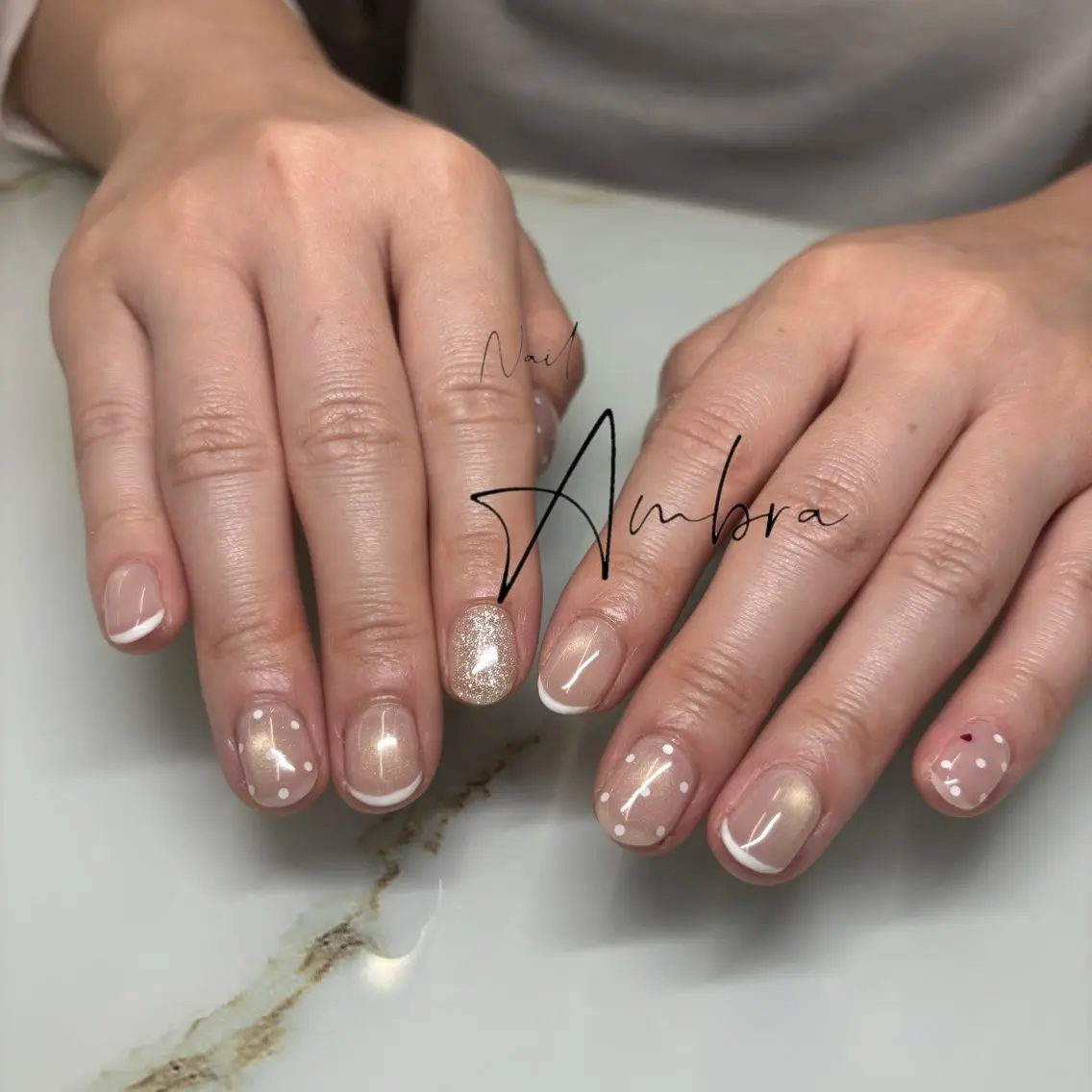 ネイル シンプルネイル ワンホンネイル ハンドネイル Nail Ambra Fusamiのネイルデザイン