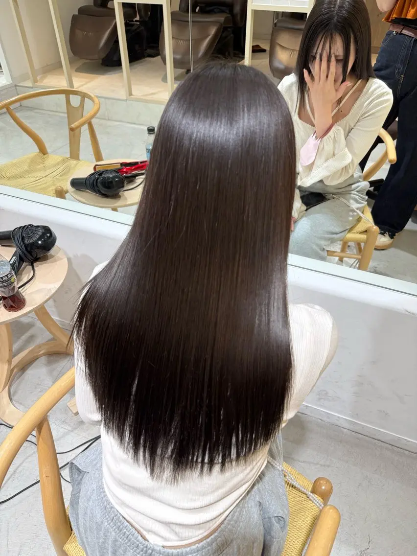 【✨ダメージレスカラー✨】ケアカラー+ケラチンTRの写真