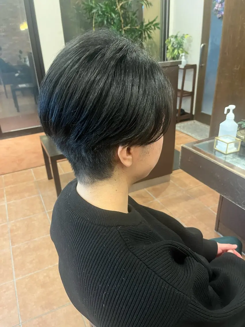 メンズ センターパート 水野 真伽のヘアスタイル