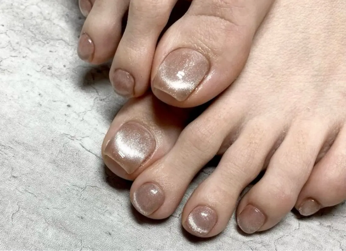 🧡✨ foot マグネットorフラッシュネイル オフなし✨🧡の写真