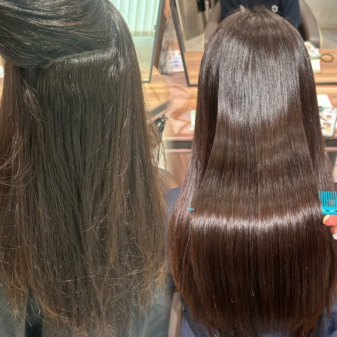 ロング パーマ Chimomo 🩵ྀི縮毛矯正のヘアスタイル