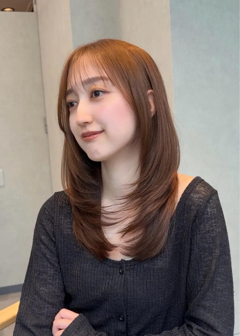 ロング カラー カット ヘアカラー 結べるレイヤーカット /カラー/あさかのヘアスタイル