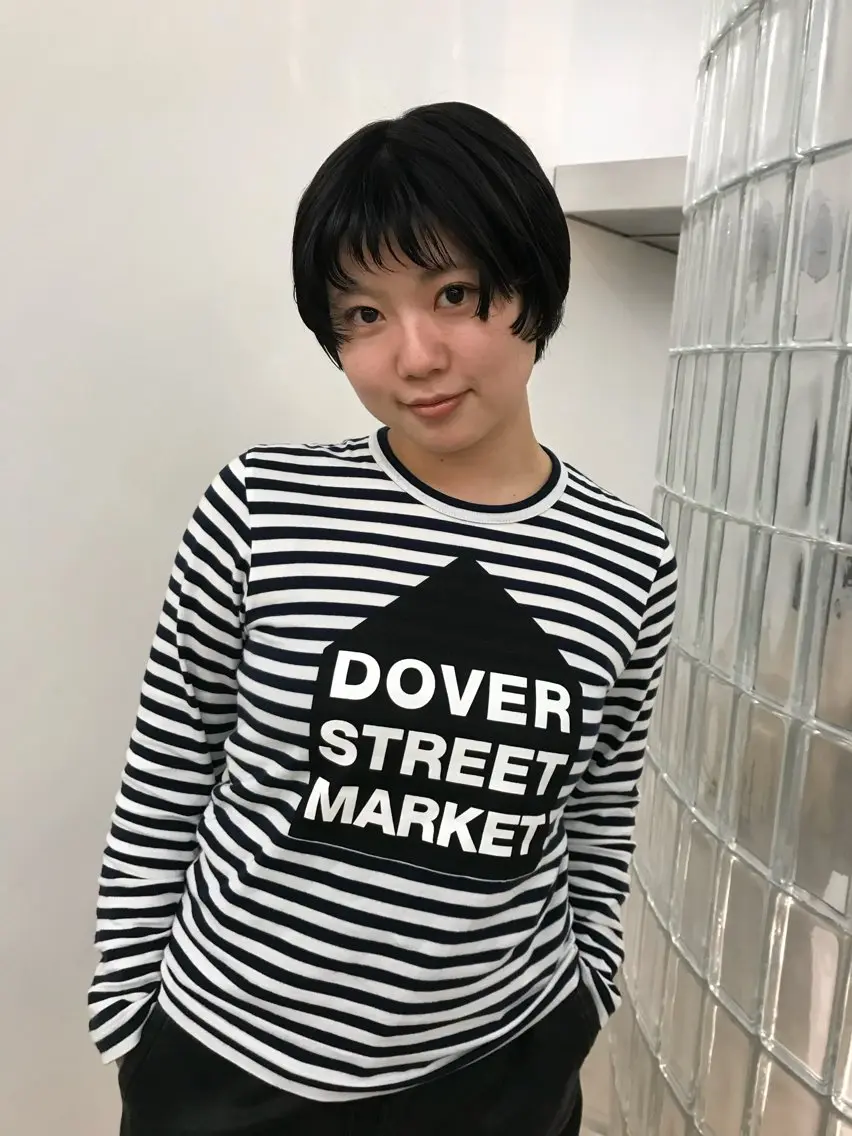 ショート パーマ 透明感艶カラー/ リュウジンキョウカのヘアスタイル