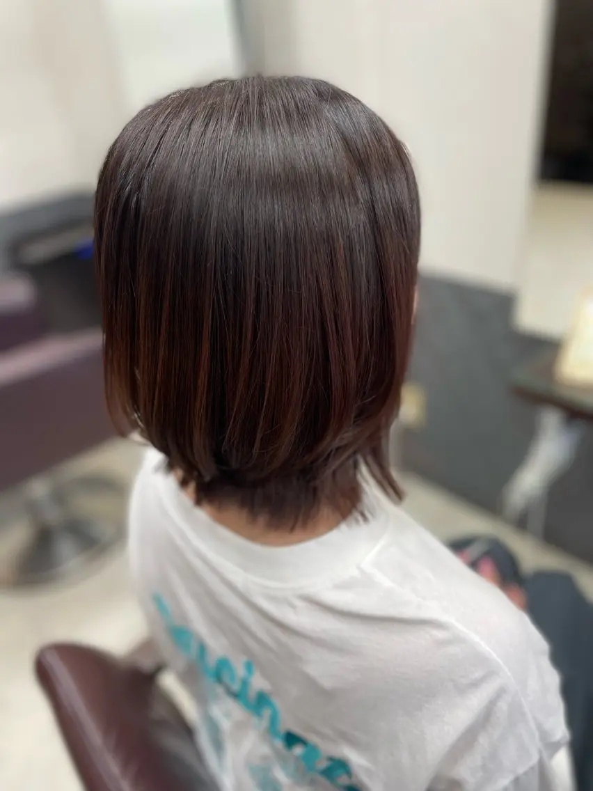 ミディアム カラー ⭐️髪質改善⭐️ 大野輝のヘアスタイル