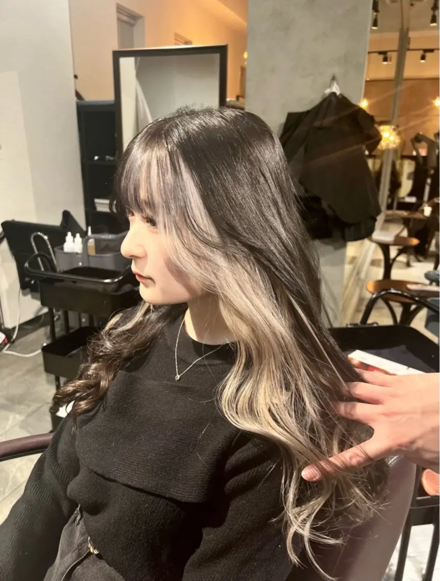セミロング カラー ヘアカラー トリートメント ヘッドスパ ヘアセット 🌈インナーカラー ‘ショウマ’🌈のヘアスタイル