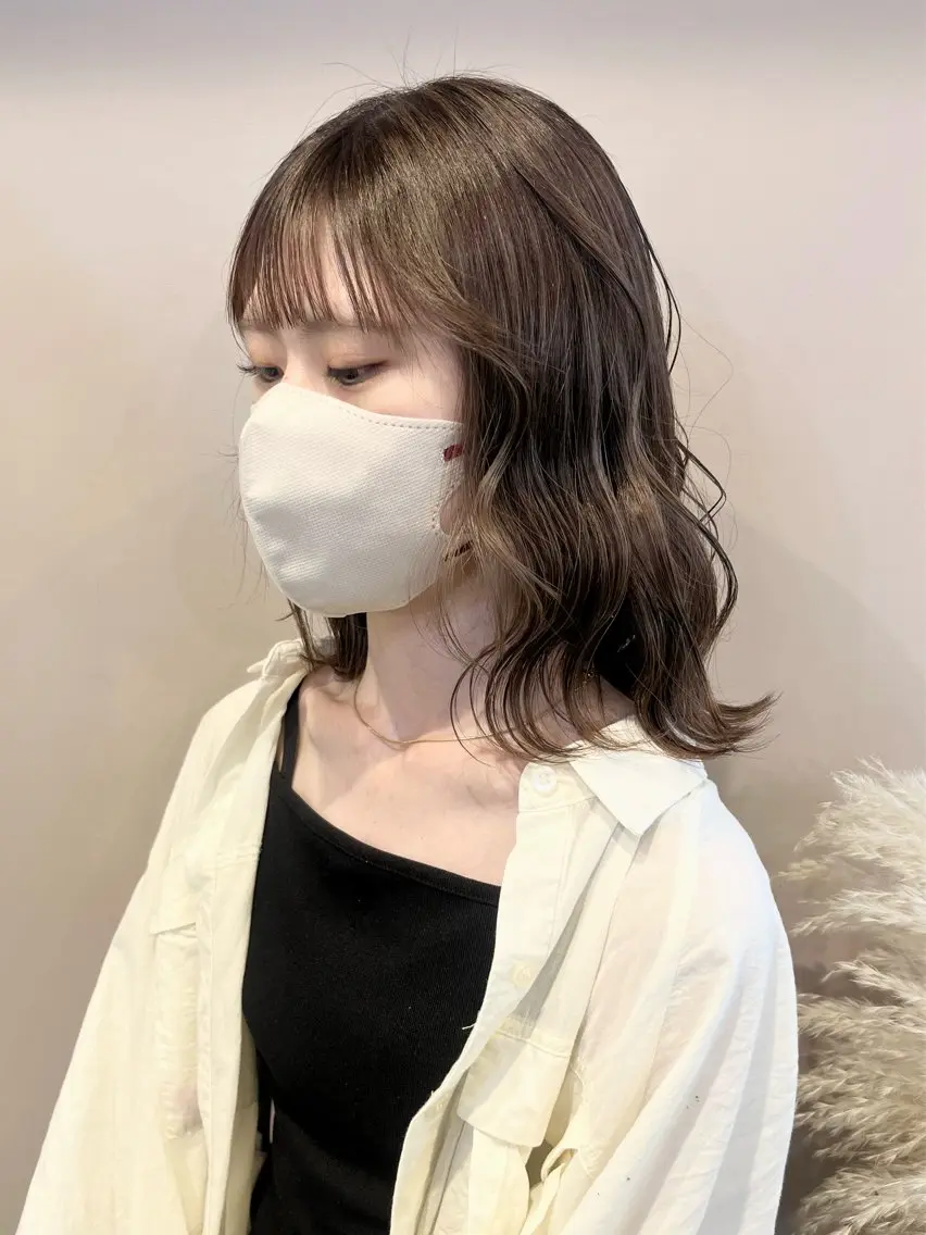 ミディアム カラー ハイライトカラー ハイライト YUZUKI 🌙のヘアスタイル