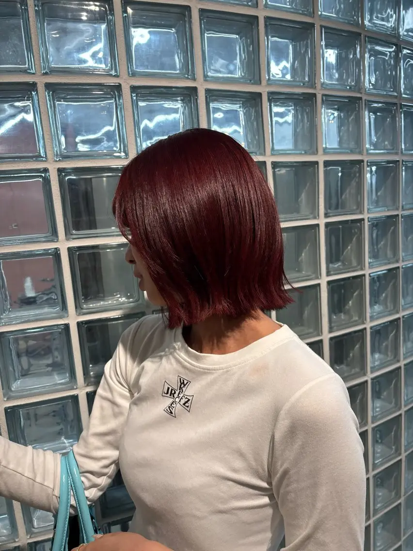ミディアム カラー ヘアカラー 林 璃乙菜のヘアスタイル