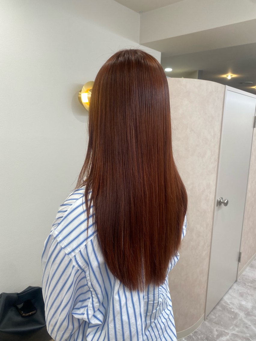 ロング カラー ブラウンカラー オレンジ Saki サキのヘアスタイル