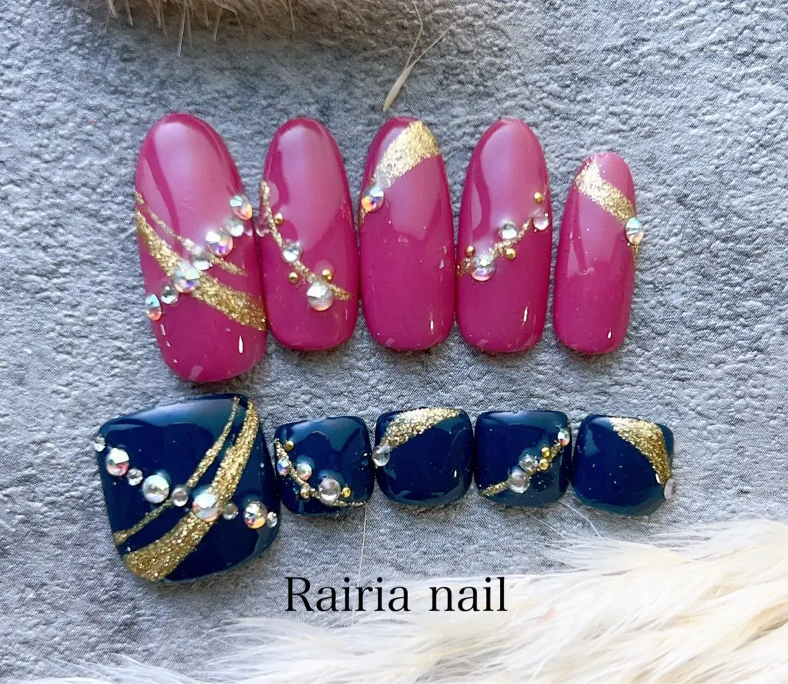ネイル アートネイル ジェルネイル 持ち込み ニュアンスネイル パラジェル Rairia nail本八幡店のネイルデザイン