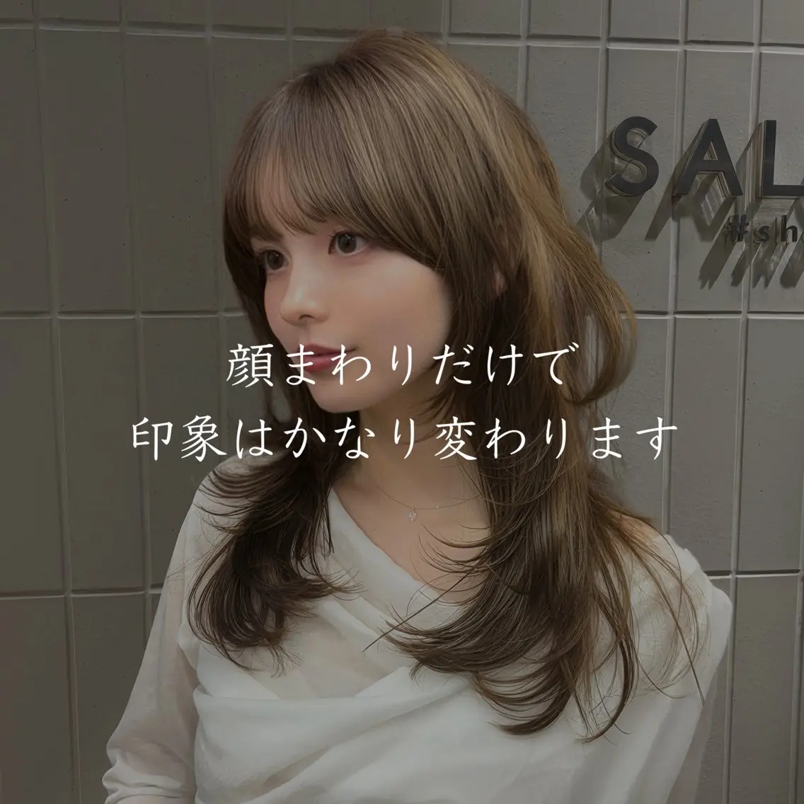 セミロング カラー カット ヘアカラー 新宿/レイヤーカット 髪質改善/小顔見せのヘアスタイル