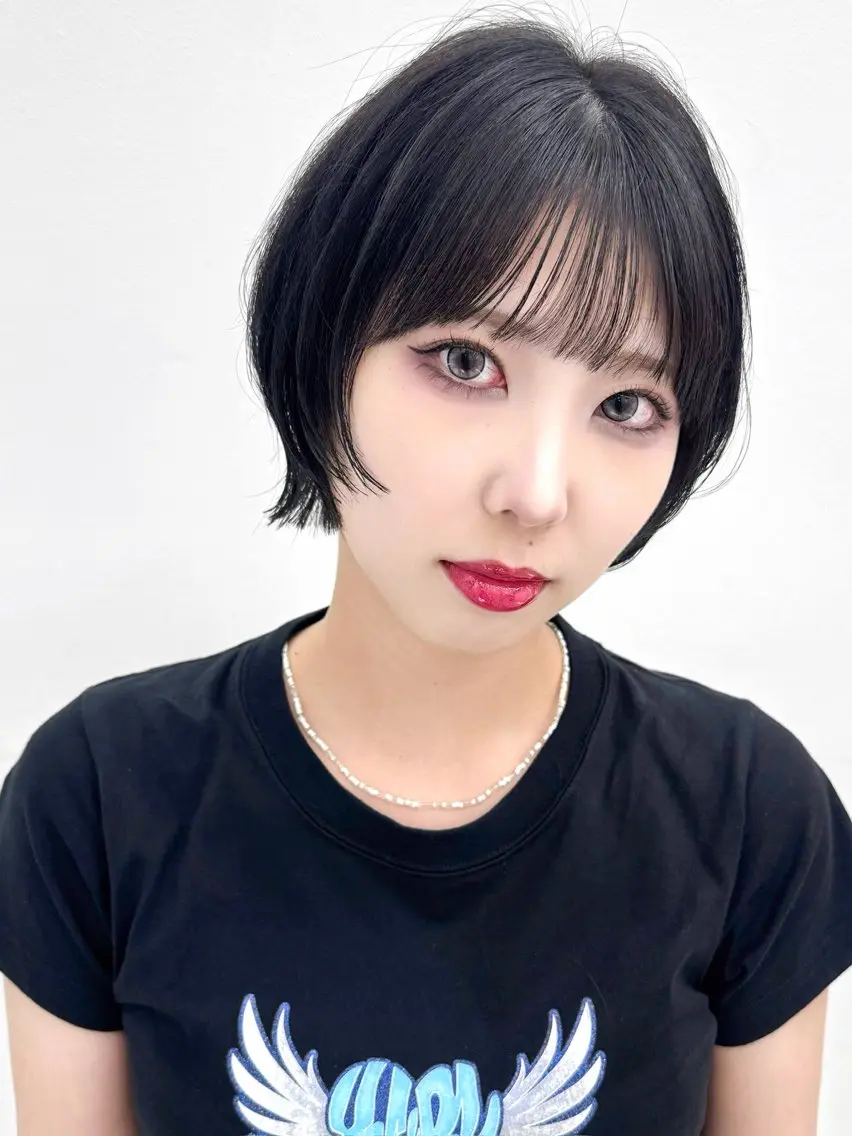 ショート カラー ヘアアレンジ 縮毛矯正🤍 盛れるボブ/ひかりのヘアスタイル