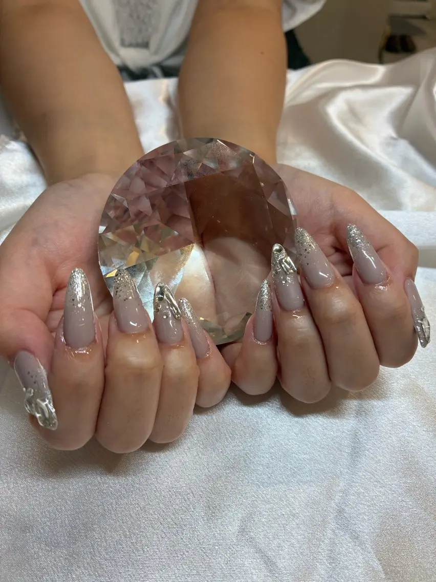 ネイル 長さ出し シンプルネイル Hanon ハノンのネイルデザイン