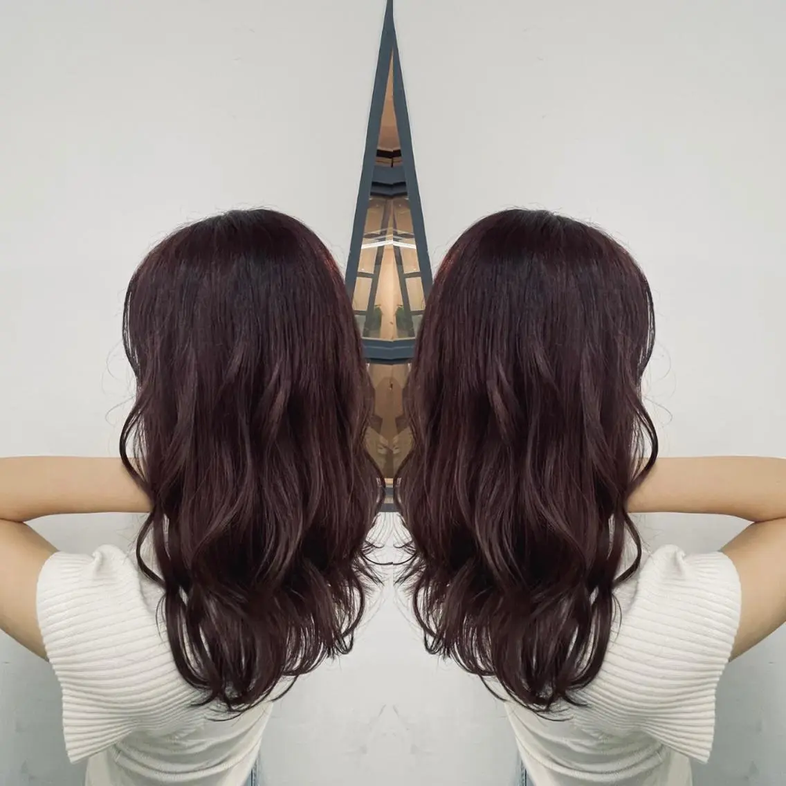 ロング カラー グレージュ ラベンダーカラー ラベンダーグレージュ ラベンダーグレー ギャルの革命児 秀斗のヘアスタイル