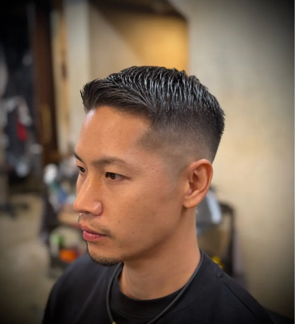 ショート メンズ フェードカット 坂本 虹昂のヘアスタイル