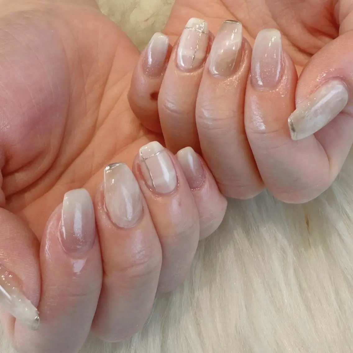 ネイル ニュアンスネイル ハンドネイル Kanai Harukaのネイルデザイン