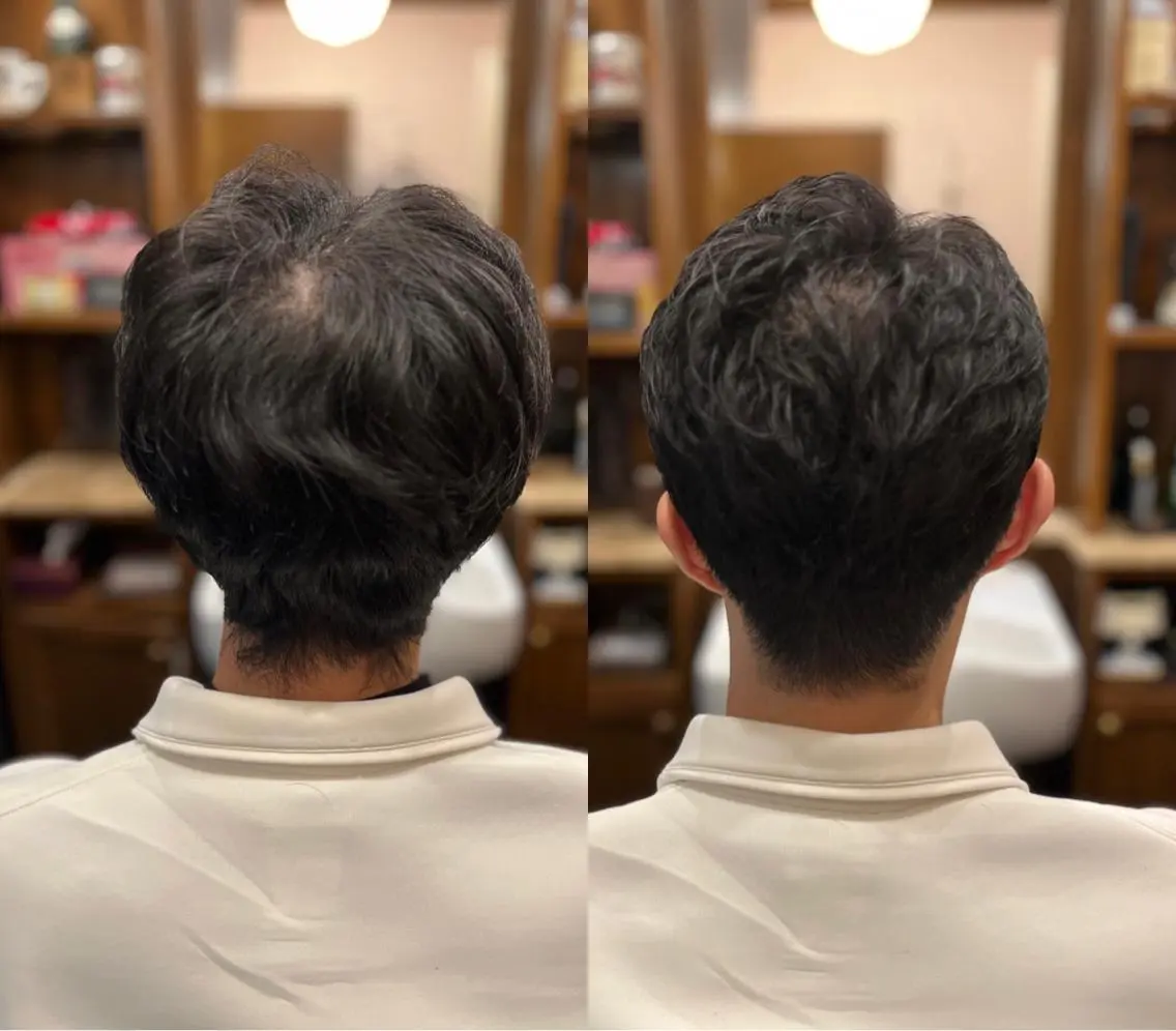 ミディアム 新宿💈カットモデル メンズカットのヘアスタイル
