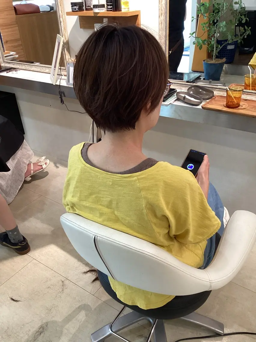 ショート カラー カット ヘアカラー hair bonitaのヘアスタイル