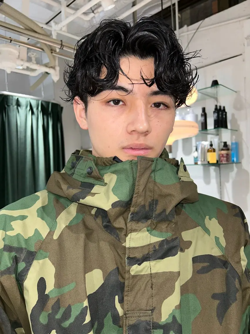 ショート カット パーマ 中西 遥聖のヘアスタイル