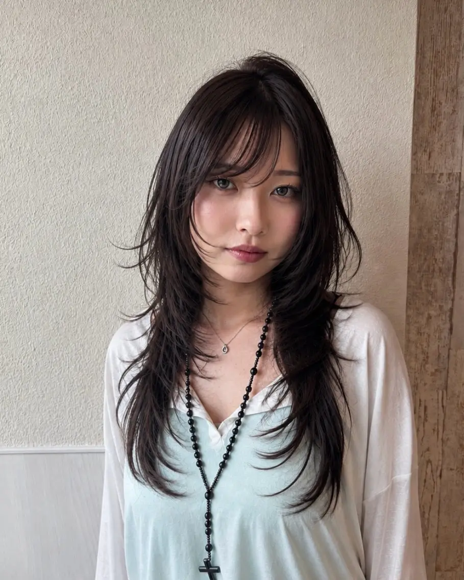 ロング 表参道/ウルフカット /ナチュラルウルフのヘアスタイル