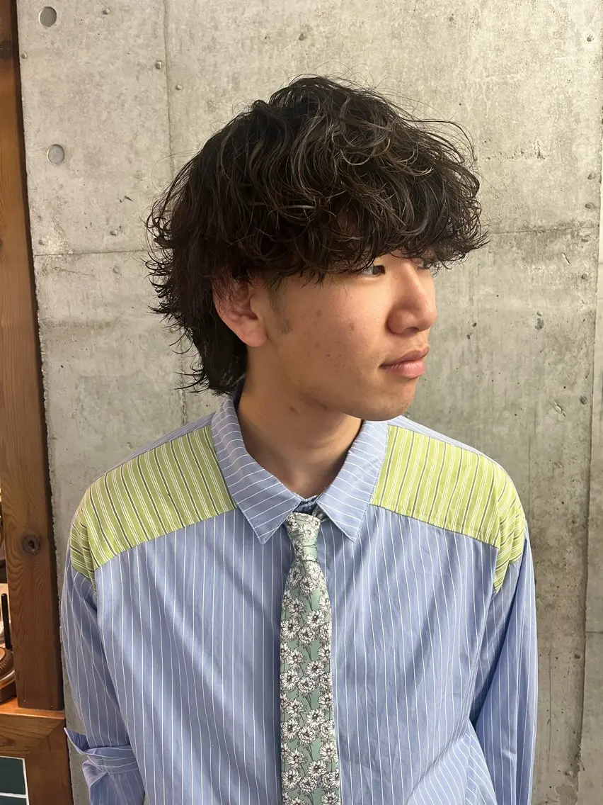 パーマ メンズ カット パーマ 🎨デザイン🥇 美髪・艶髪 日暮千敬のヘアスタイル
