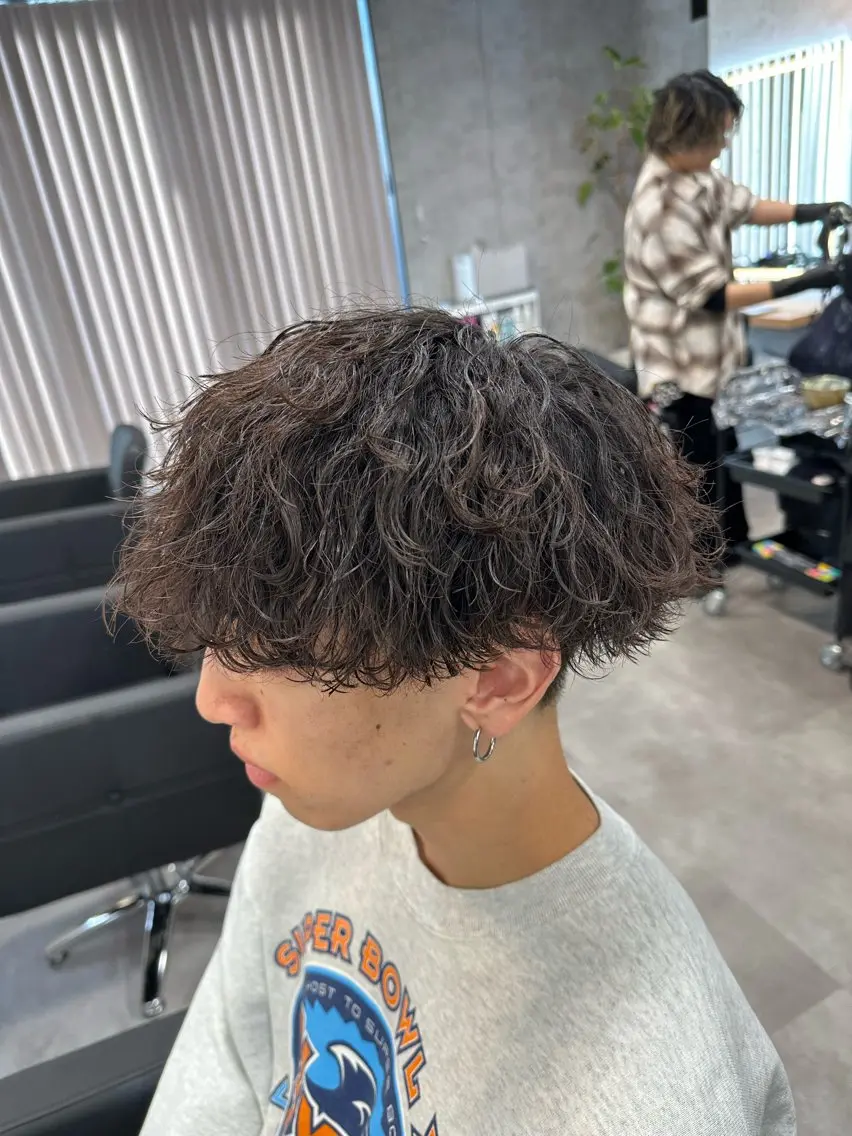 パーマ メンズ 波巻きパーマ カット パーマ 札幌メンズ指名 No. 1/光👑のヘアスタイル