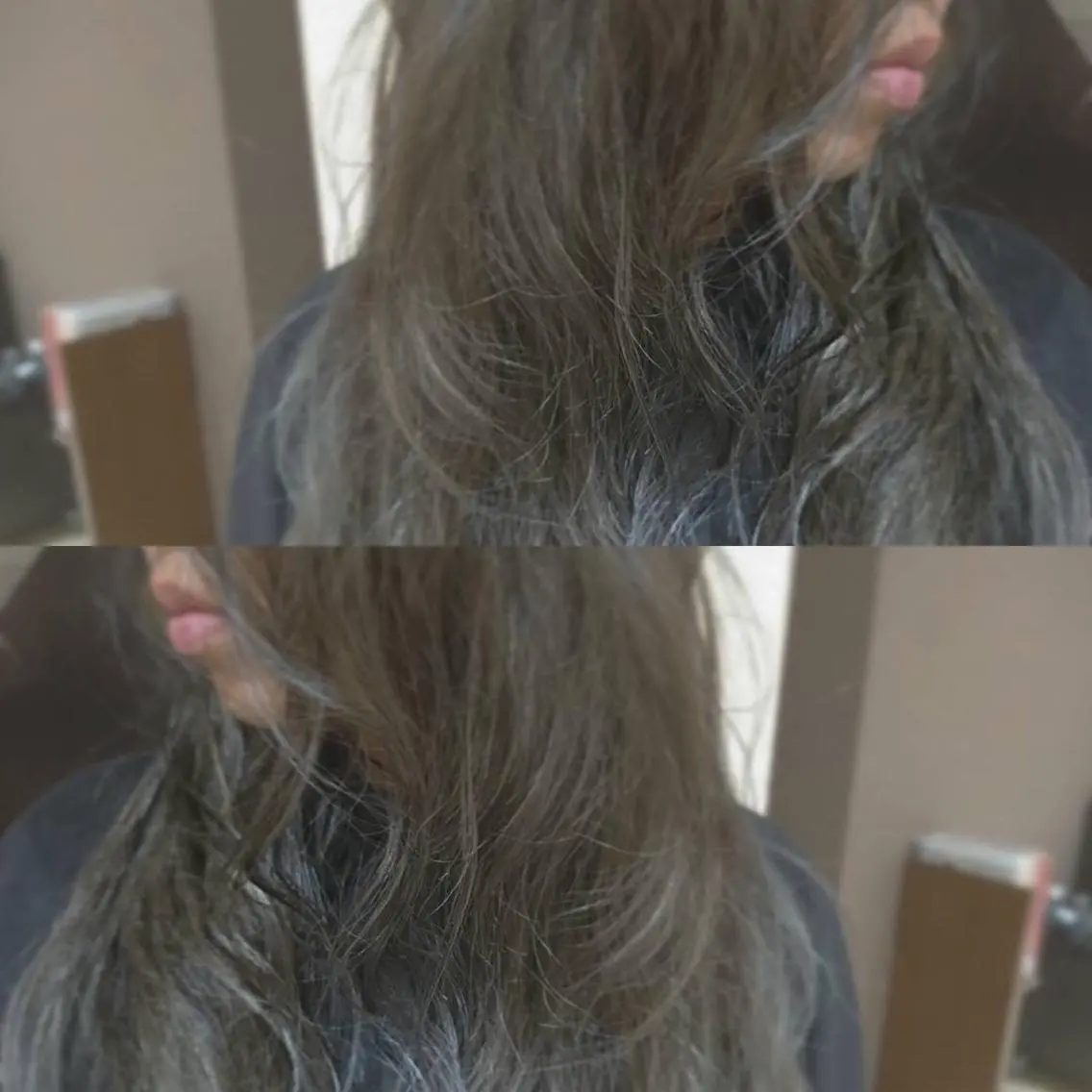 ロング カラー パーマ ヘアアレンジ アッシュ アッシュグレー エグチ アキラのヘアスタイル