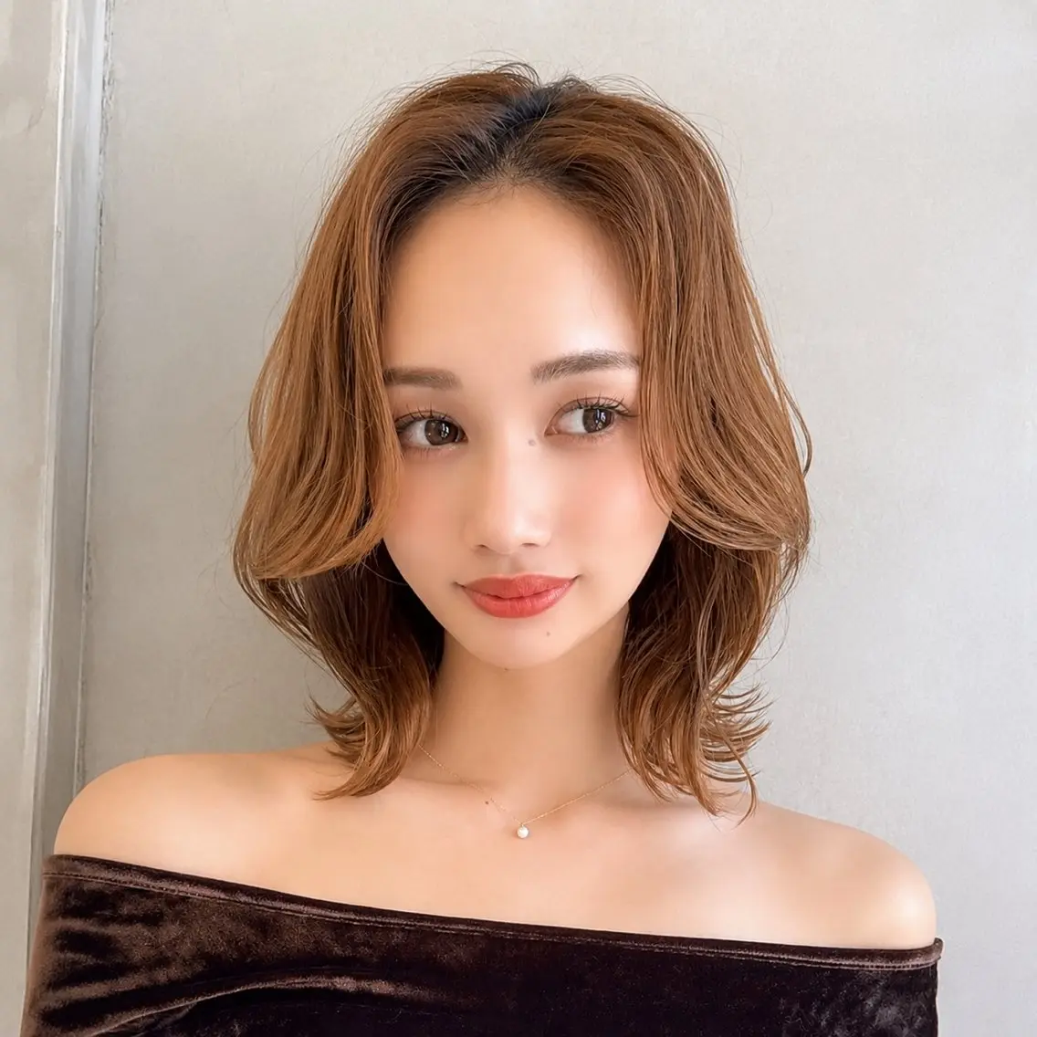 ミディアム カラー ボブレイヤー ボブ レイヤーカット ヘアカラー 🩷小川大輔🩷 ボブ/インナーカラーのヘアスタイル