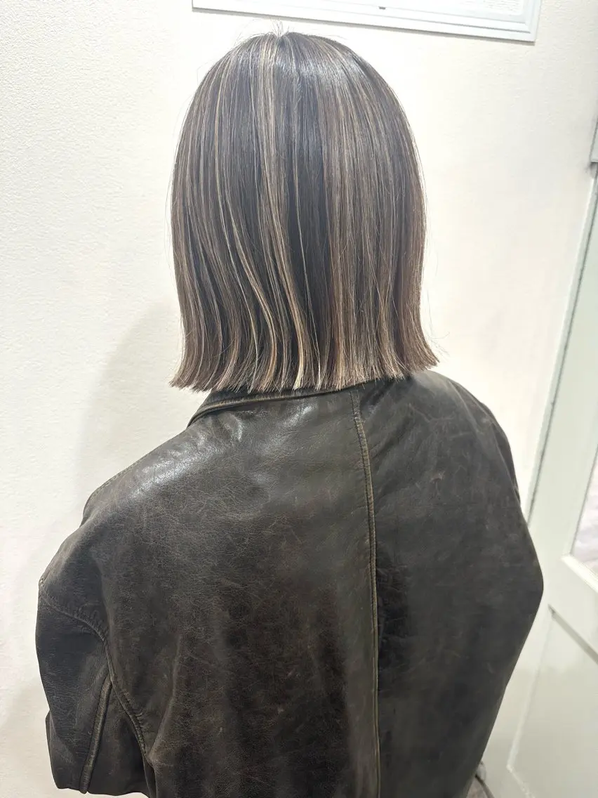 ミディアム カラー ハイライトカラー ハイライト カット ヘアカラー トリートメント 🤍2nd🤍田所 美希のヘアスタイル