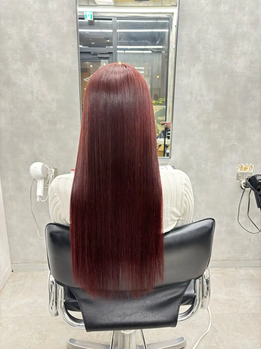 ロング カラー 髪質改善 縮毛矯正 トリートメント ヘアカラー 縮毛矯正 トリートメント すぐ巻ける縮毛矯正 🍀勝倉　麗のヘアスタイル