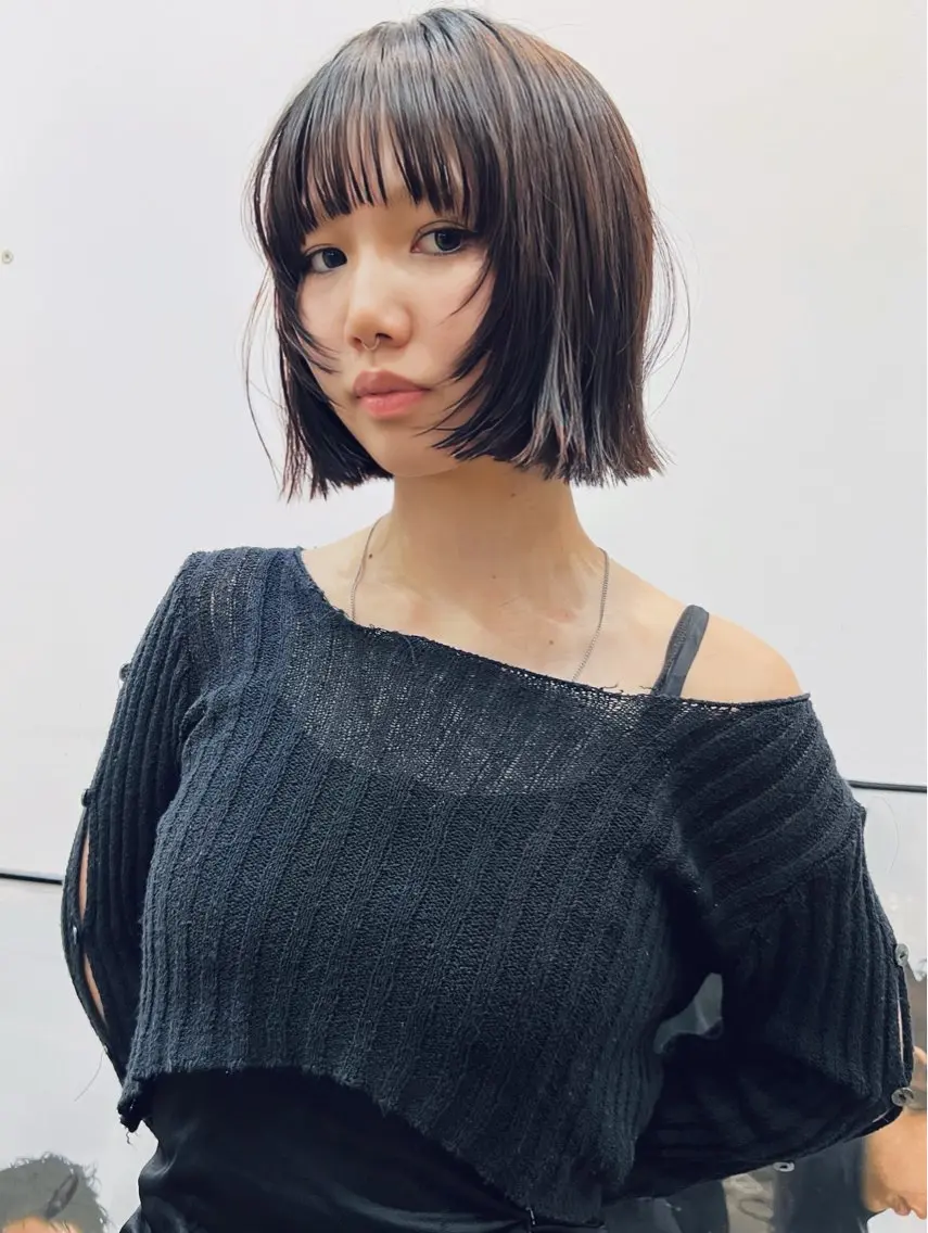 ショート ボブ 顔まわりレイヤー レイヤーカット レイヤーカット kanaのヘアスタイル