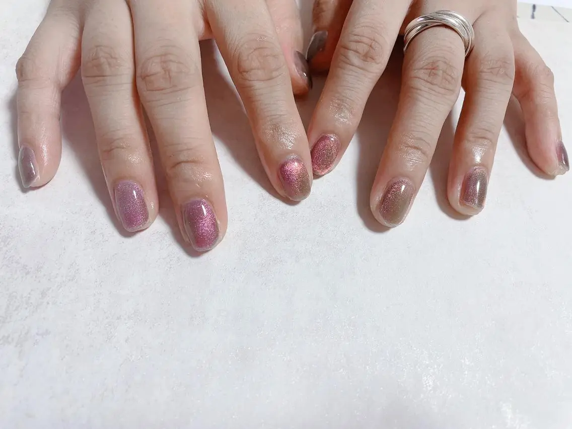 ネイル フットネイル ジェルネイル マグネットネイル メンズネイル ワンカラーネイル kiki nail たまプラーザのネイルデザイン