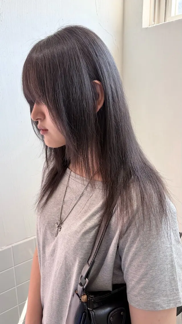 ロング カラー ダブルカラー ヘアカラー トリートメント レイン🌏🍀 透明感/ハイトーンのヘアスタイル