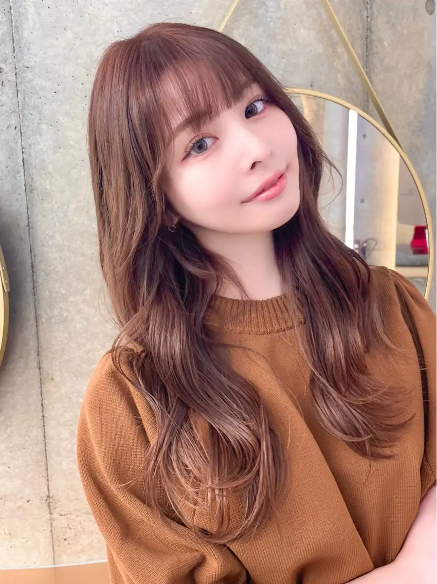 ロング カラー カット ヘアカラー トリートメント 韓国ヘア🇰🇷 レイヤー/芝春樹のヘアスタイル