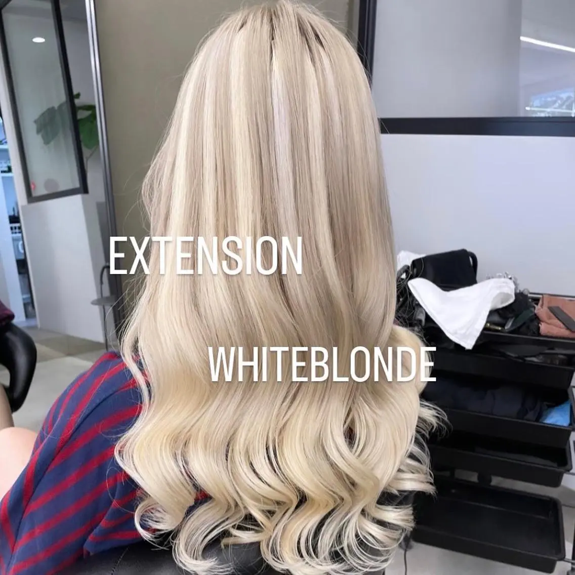 ロング エクステ エクステ🩵ブリーチ 韓国ヘア🩵KAEのヘアスタイル