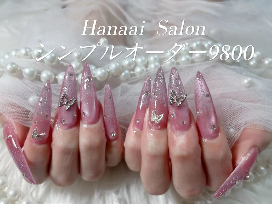 ロング ハンドネイル Hanaai Rikaのネイルデザイン