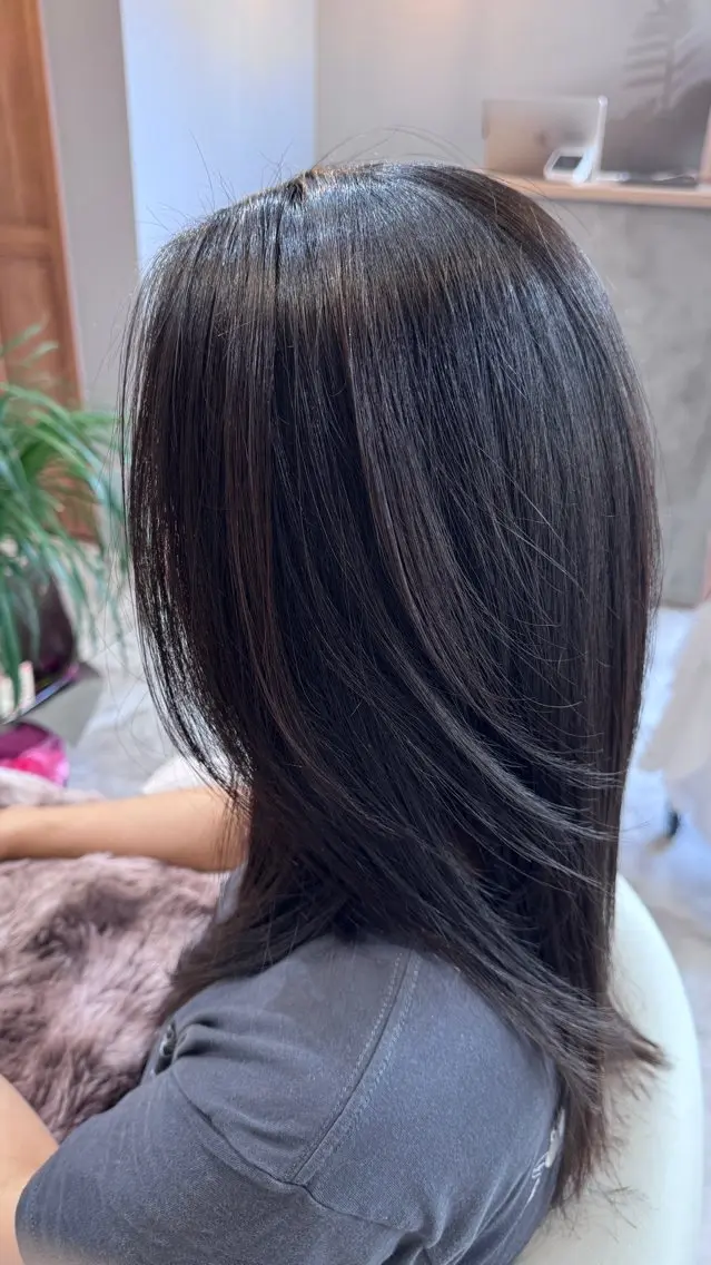 ロング パーマ 縮毛矯正 🍀and hair 日比野のヘアスタイル