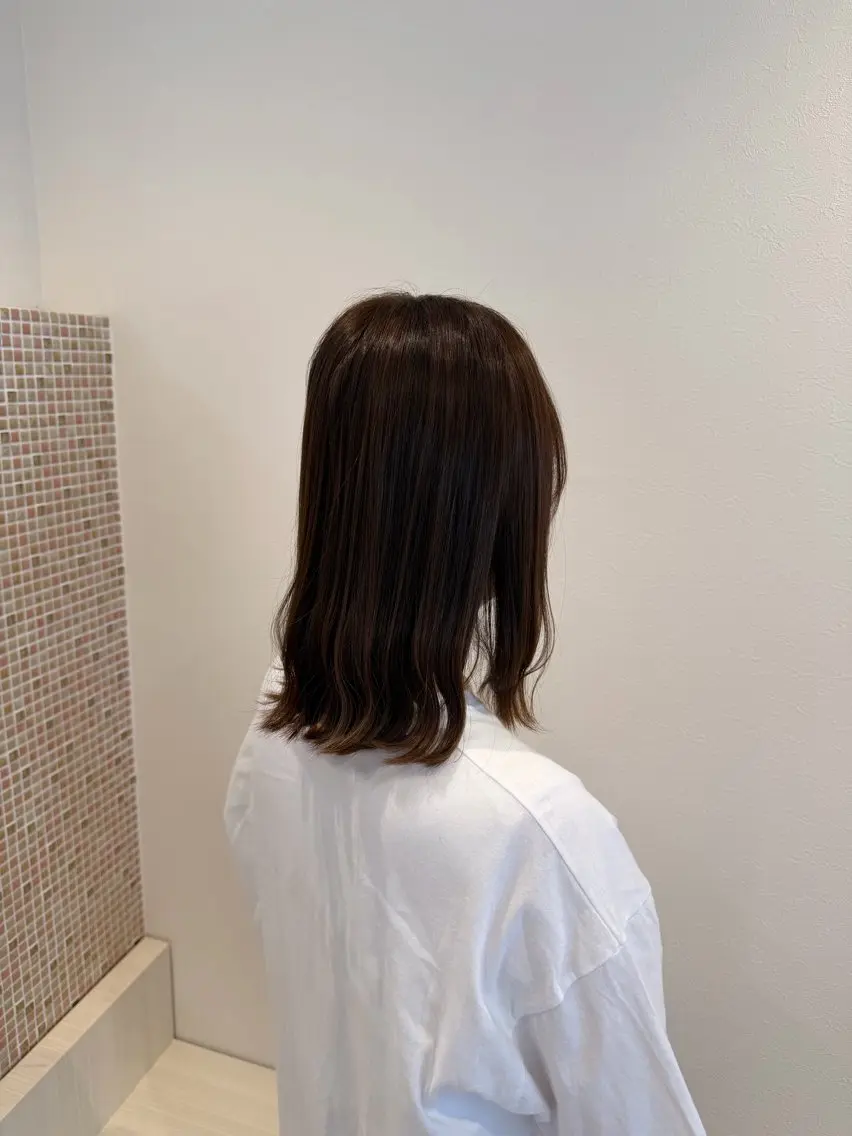 ミディアム 縮毛矯正 松本 崚のヘアスタイル
