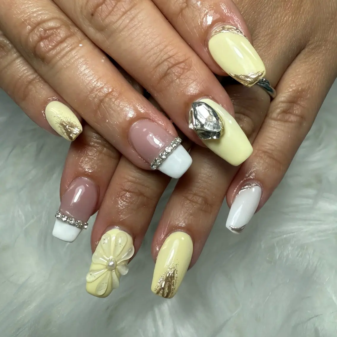 ネイル 長さ出し パステルネイル ハンドネイル L'ino nailのネイルデザイン