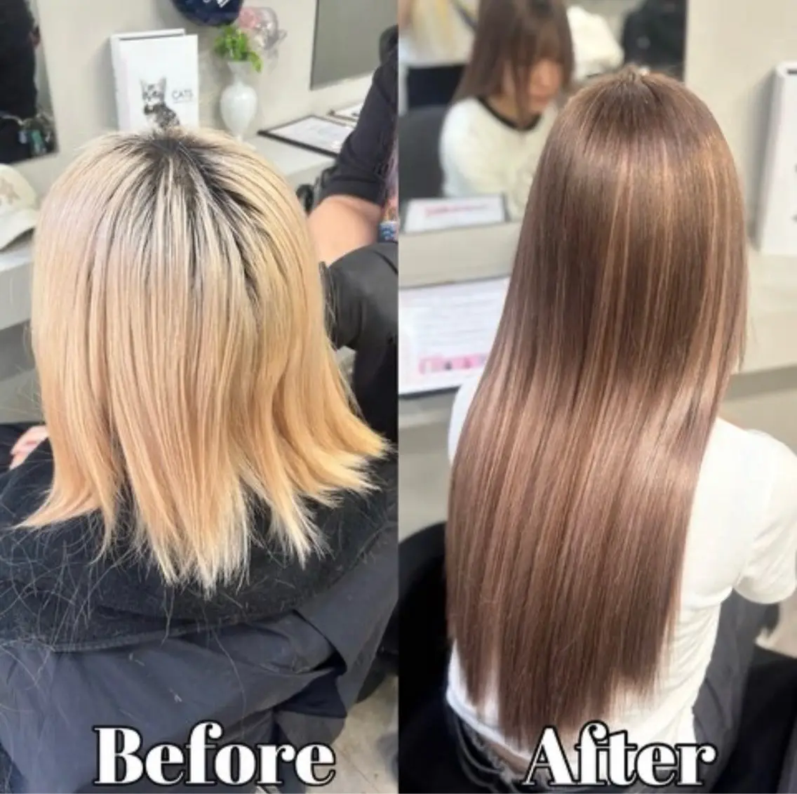 ミディアム ヘアカラー エクステ エクステ&カラー Fav心斎橋店のヘアスタイル