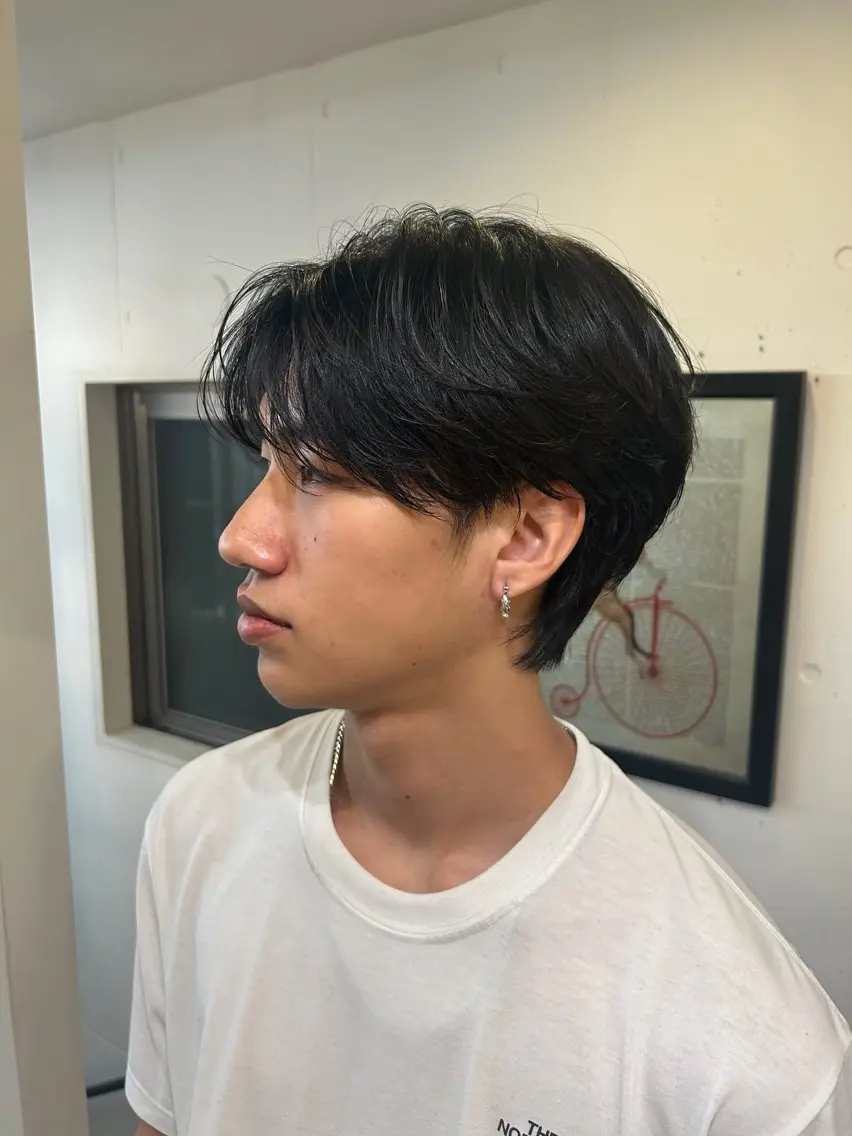 パーマ メンズ メンズパーマ ニュアンスパーマ すずき さくやのヘアスタイル