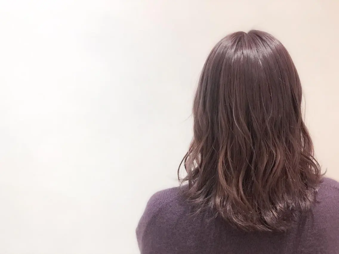 ミディアム カラー ヘアアレンジ ヘアカラー いしだ みさきのヘアスタイル