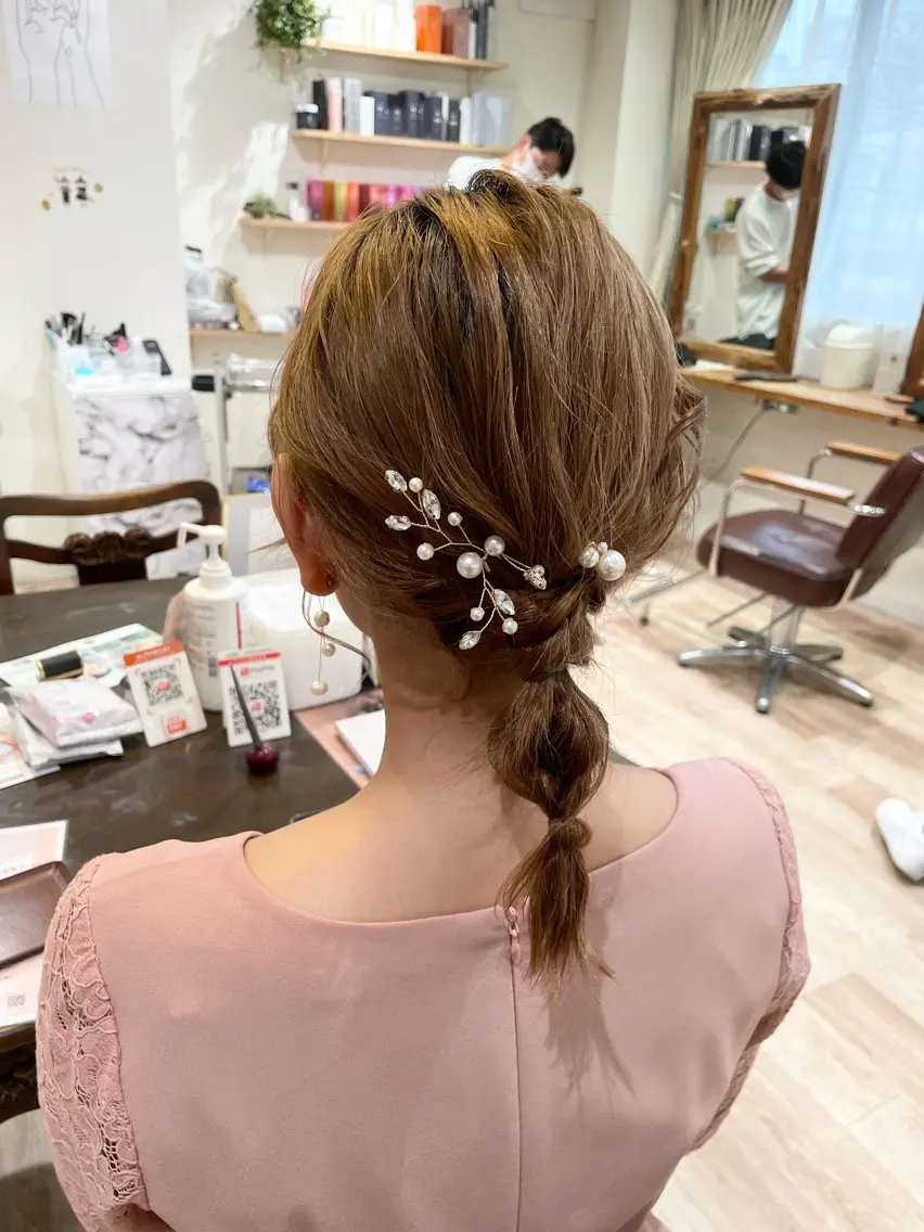 ミディアム ヘアアレンジ ヘアセット コトミ【メンズ】 【曲がる縮毛矯正】のヘアスタイル