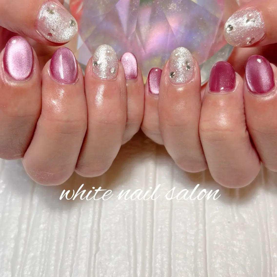 ネイル フットネイル ラメ(グリッター) ハンドネイル white nail salonのネイルデザイン