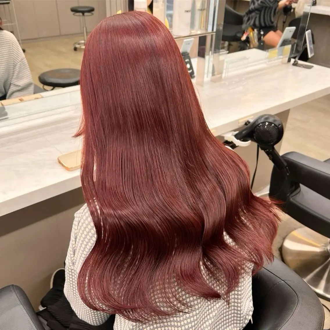 ロング カラー ヘアカラー トリートメント ヘッドスパ ヘアセット ♦️暖色/縮毛矯正/ 🫗kazuki♦️のヘアスタイル